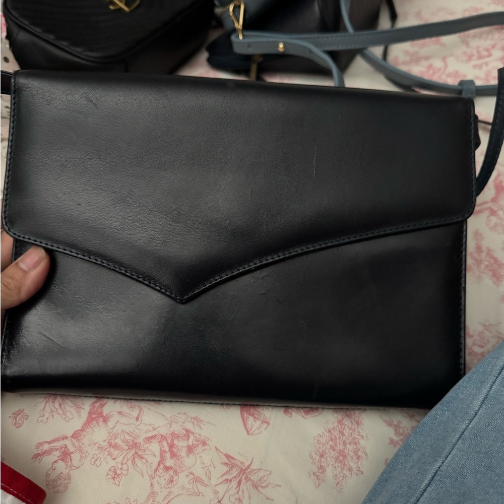 Nordstrom Navy and Black Leather purse